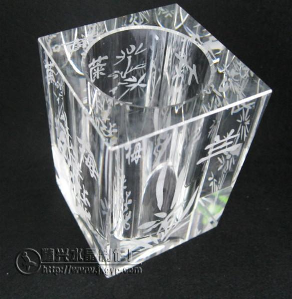 供應水晶筆筒辦公擺件辦公禮品