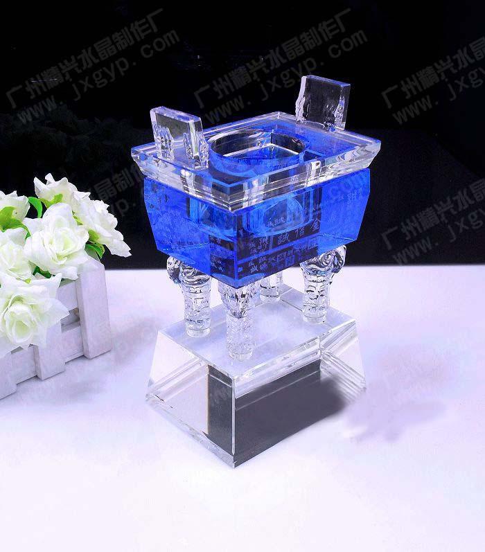 供應(yīng)水晶鼎精美水晶鼎送客戶送*禮物