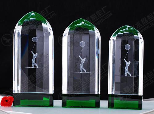 供應(yīng)磨砂水晶內(nèi)雕獎杯高爾夫球內(nèi)雕