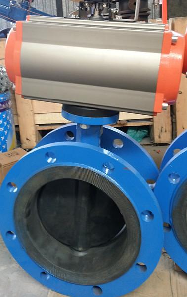 供應(yīng)D671X氣動對夾式法蘭蝶閥