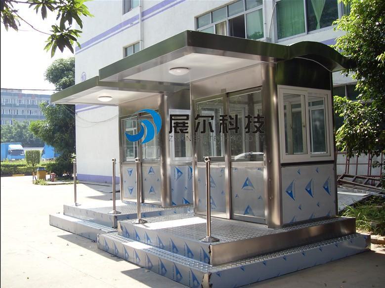 供應湖北武漢不銹鋼收費保安小區(qū)崗亭荊州荊門智能停車場系統(tǒng)無軌伸縮門