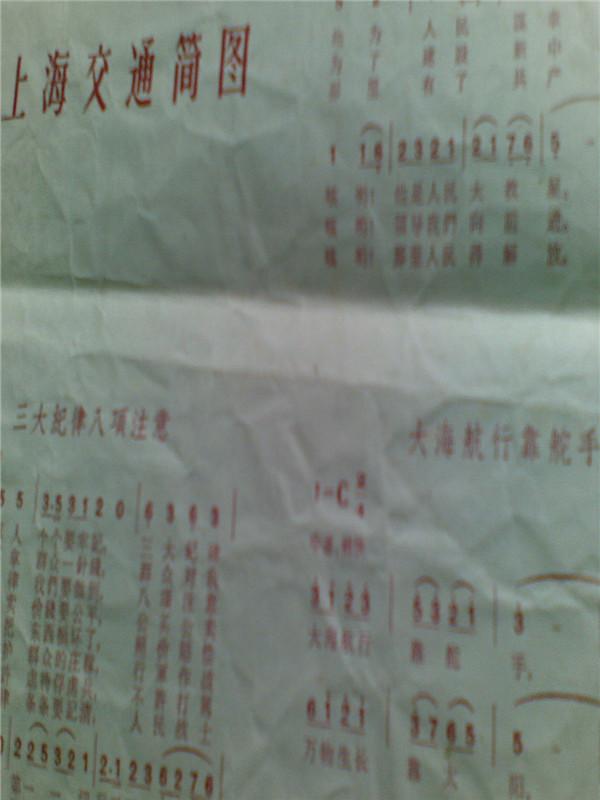 供應(yīng)文革上海交通簡易圖