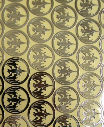 供應(yīng)廣東東莞金色金屬標(biāo)牌