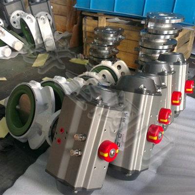 D641X-16C氣動印染膠套蝶閥圖片