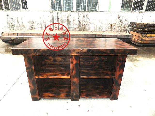 供應(yīng)老船木吧臺(tái)桌椅套件、厚板船木酒吧桌椅、田園風(fēng)格、個(gè)性家具