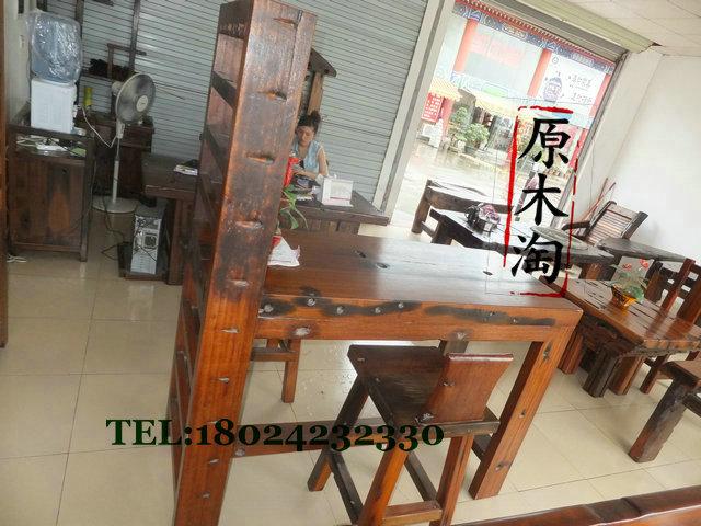 供應(yīng)老船木酒吧臺椅三件套，KTV吧臺，別墅家具
