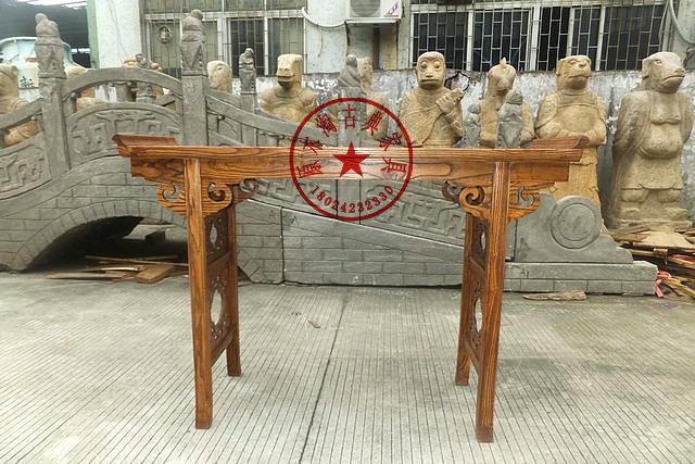 供應(yīng)源發(fā)家具廠(chǎng)榆木翹頭香案神臺(tái)