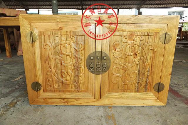 供應(yīng)榆木雕花描繪大衣柜，組合柜，頂箱柜，荷花描繪衣柜