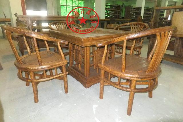 供應(yīng)榆木明清仿古茶桌五件套、功夫茶桌、茶幾、實(shí)木茶臺(tái)、圈椅