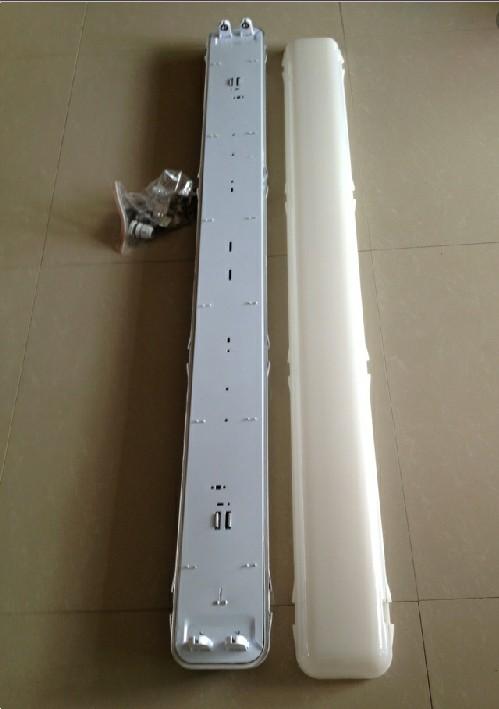 供應(yīng)乳白PC罩LED三防燈套件T8LED三防燈外殼