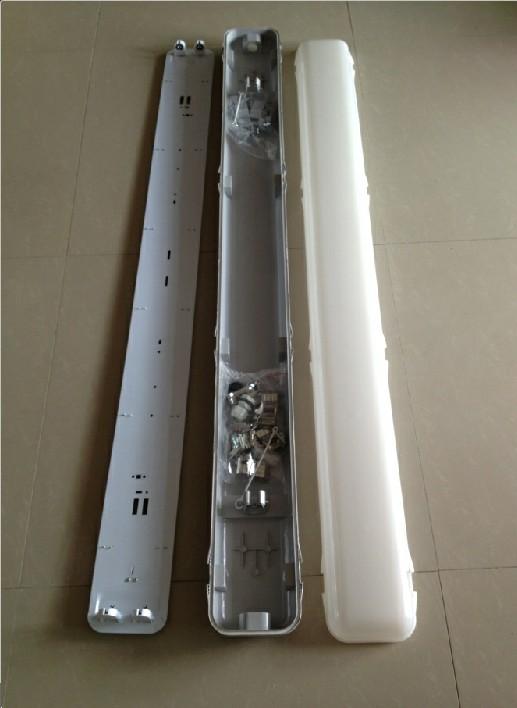 供應(yīng)乳白PC罩LED三防燈套件T8LED三防燈外殼