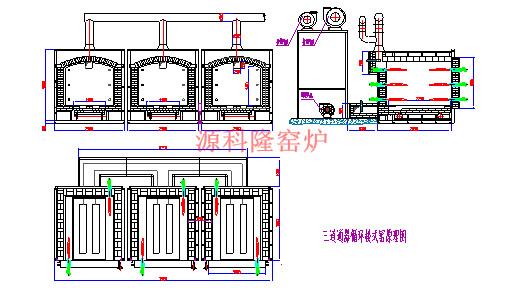 供應連通循環(huán)梭式窯結構及原理