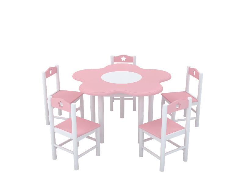 幼兒園梅花桌閱讀桌幼兒園兒童家具圖片