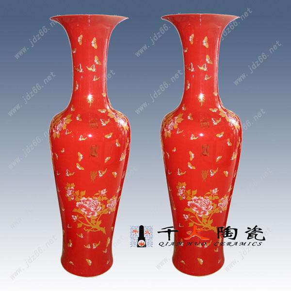 供應(yīng)中國(guó)紅花瓶 中國(guó)紅龍鳳呈祥花瓶