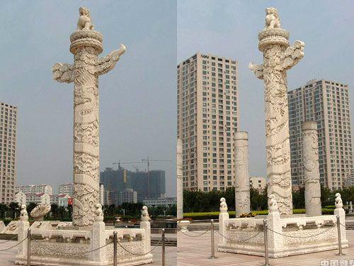 石雕龍柱圖片