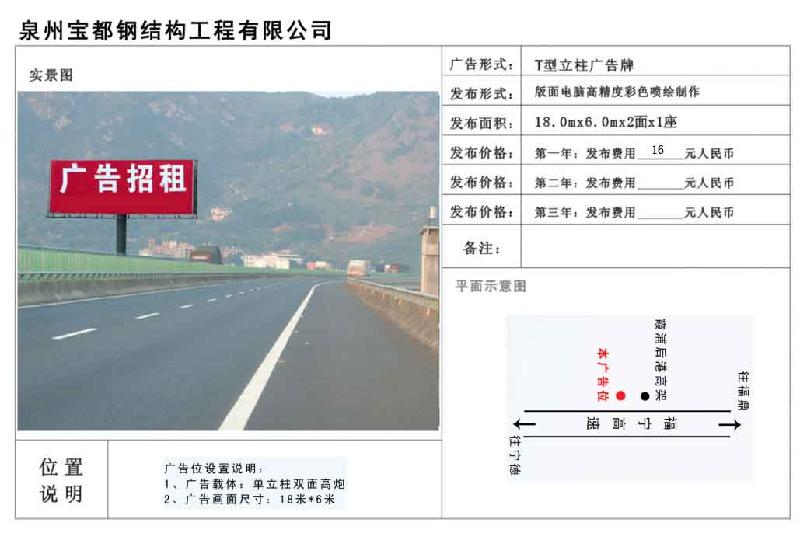 供應(yīng)南平高速立柱牌招商