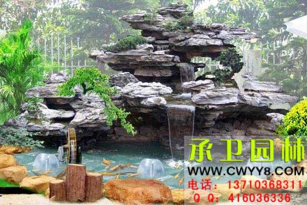 供應(yīng)廣州可移動可訂制的假山 英石假山魚池