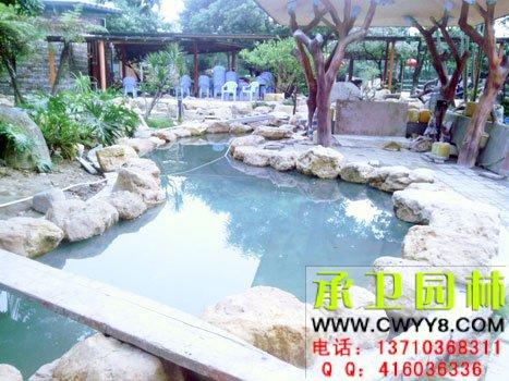 供應(yīng)增城永和園林假山魚池工程黃蠟石假山石山水景花架涼亭錦鯉池過濾池