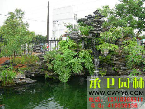供應廣州黑英石山造景盆景流水噴泉假山裝飾魚池園林造景
