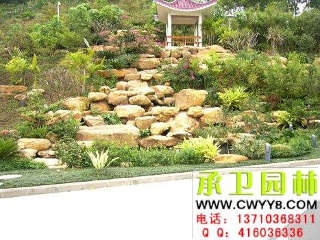 供應(yīng)魚池假山盆景流水石山魚池盆景假山塑花架塑石廠房綠化別墅庭院