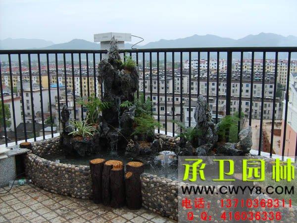 假山魚(yú)池盆景圖片/假山魚(yú)池盆景樣板圖 (3)