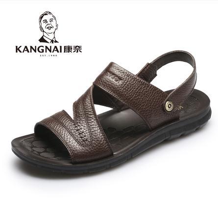 kangnai康奈正品男凉鞋图片