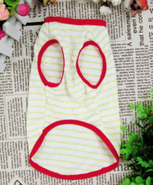 供應(yīng)2013年新款/寵物服裝/水手T恤黃白條紋