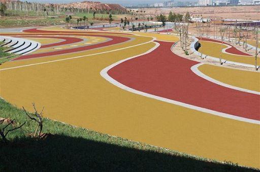 供應(yīng) （上海盼石特惠）彩色透水地坪——裝飾美觀，城市規(guī)劃之*