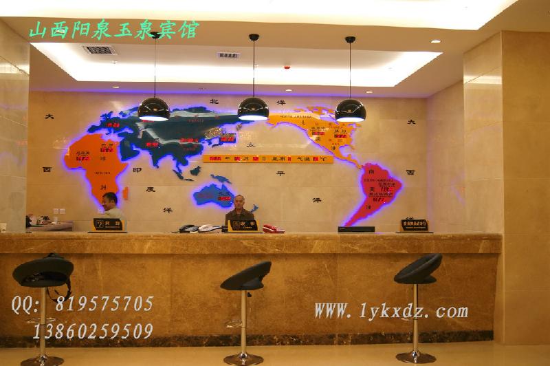 供應(yīng)酒店大堂用品/酒店大堂背景墻裝飾-新款*地圖鐘