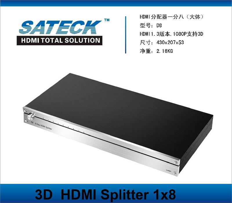 HDMI分屏器1进8出图片