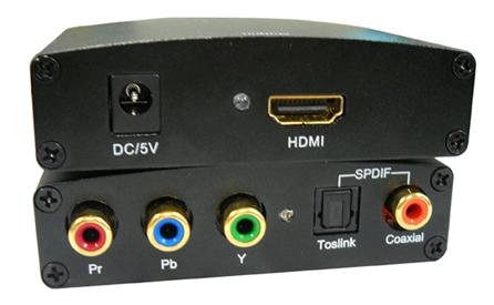 供应HDMI转换器YpbPr+SPDIF TO HDMI信号转换