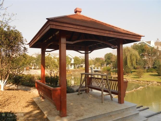 無錫庭院木花架圖片