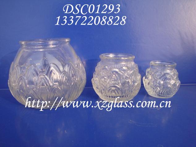 供應(yīng)加工定做玻璃罐玻璃燭臺(tái)