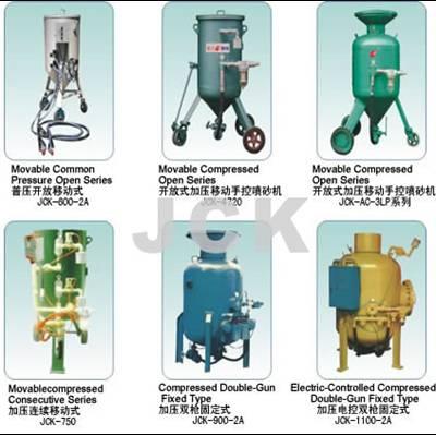 供應開放式普壓/加壓壓送式噴砂機