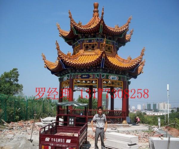仿古斗拱亭子彩繪圖片