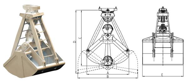 四索雙瓣抓斗圖片