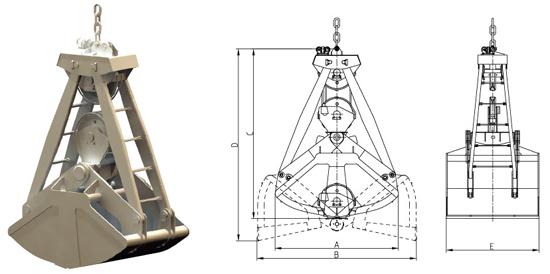 雙索雙瓣抓斗圖片