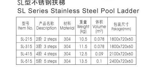 不銹鋼泳池扶梯圖片/不銹鋼泳池扶梯樣板圖 (2)