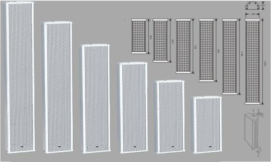 供應(yīng)廣東室外大功率防水音柱揚聲器