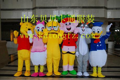 供應(yīng)臨沂卡通服裝租賃卡通行走人偶服飾出租動(dòng)漫玩偶道具沂水卡通人物衣服