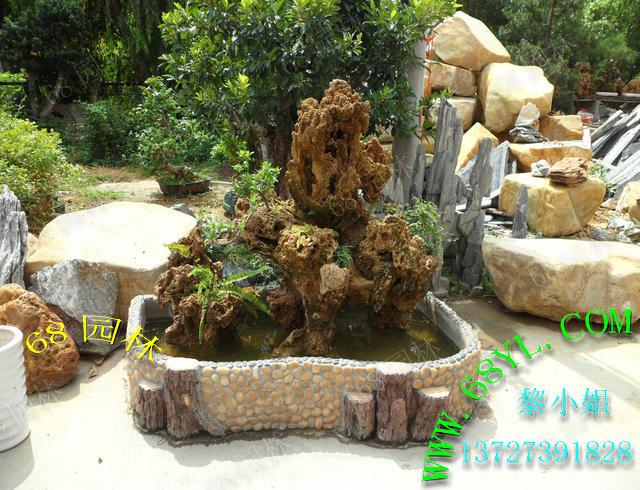 供應(yīng)居家陽臺(tái)擺設(shè)吸水石假山 盆景流水噴泉假山園林設(shè)計(jì)