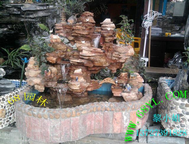 供應(yīng)花園別墅天臺擺設(shè)千層石假山 流水盆景假山園林設(shè)計(jì)