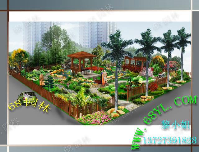 供應(yīng)戶外花園公園效果圖設(shè)計(jì) 田園風(fēng)格綠化田園景觀