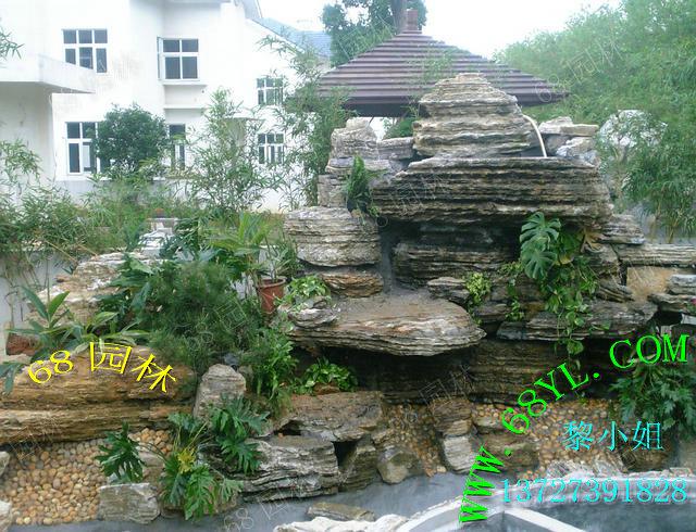 供應(yīng)戶外擺設(shè)千層石假山 水景魚池龜池裝飾 綠化田園景觀