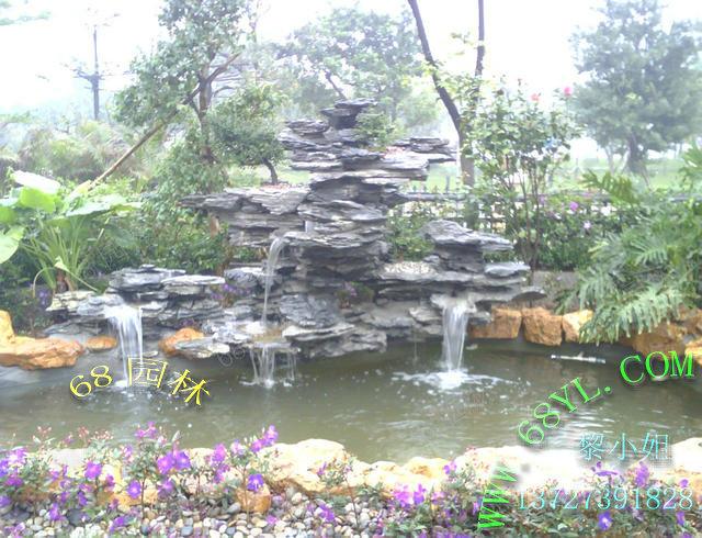 供應(yīng)英石假山魚(yú)池出售上門(mén)造景/黃臘石千層石吸水石假山等大型假山制作
