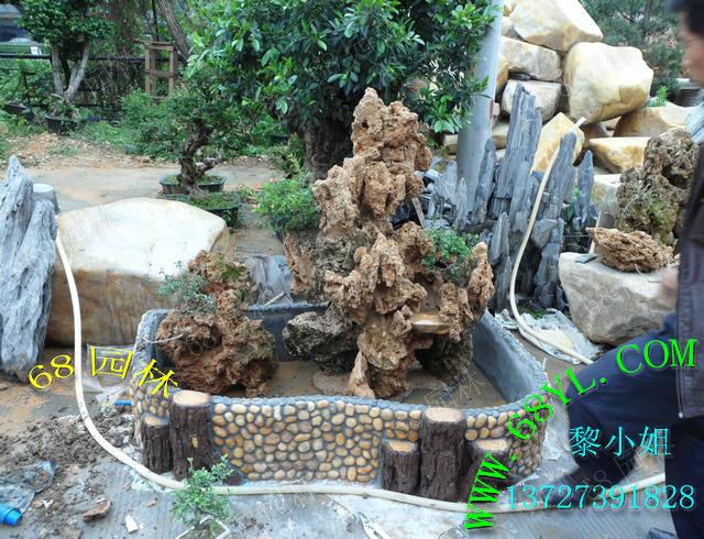 供應(yīng)居家陽臺(tái)擺設(shè)吸水石假山 盆景流水噴泉假山園林設(shè)計(jì)