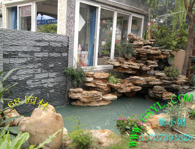 供應(yīng)花園別墅天臺擺設(shè)千層石假山 流水盆景假山園林設(shè)計(jì)