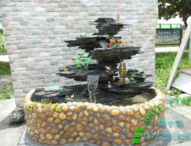 供應(yīng)英石假山鵝卵石魚(yú)池 假山魚(yú)池 魚(yú)池 水景