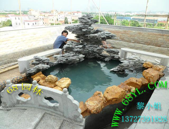 供應(yīng)家居陽(yáng)臺(tái)擺設(shè)黃蠟石假山 盆景假山流水假山園林造景