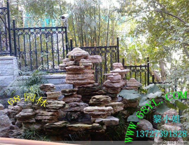 供應(yīng)花園別墅天臺擺設(shè)千層石假山 流水盆景假山園林設(shè)計(jì)